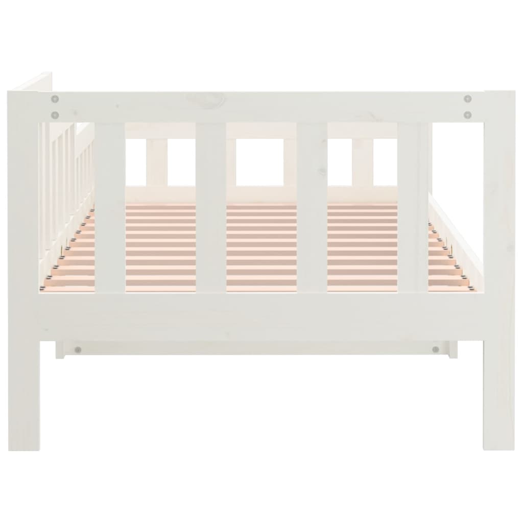 vidaXL Sofá cama sin colchón madera maciza de pino blanco 90x190 cm