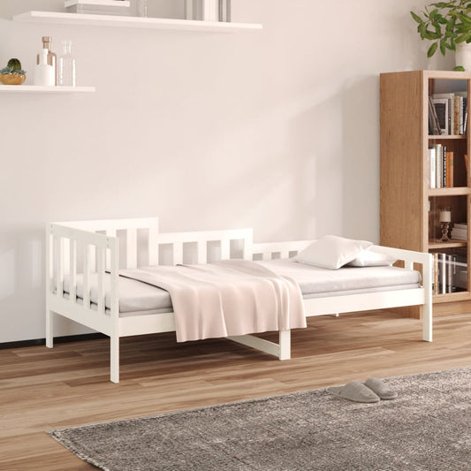 vidaXL Sofá cama sin colchón madera maciza de pino blanco 90x190 cm