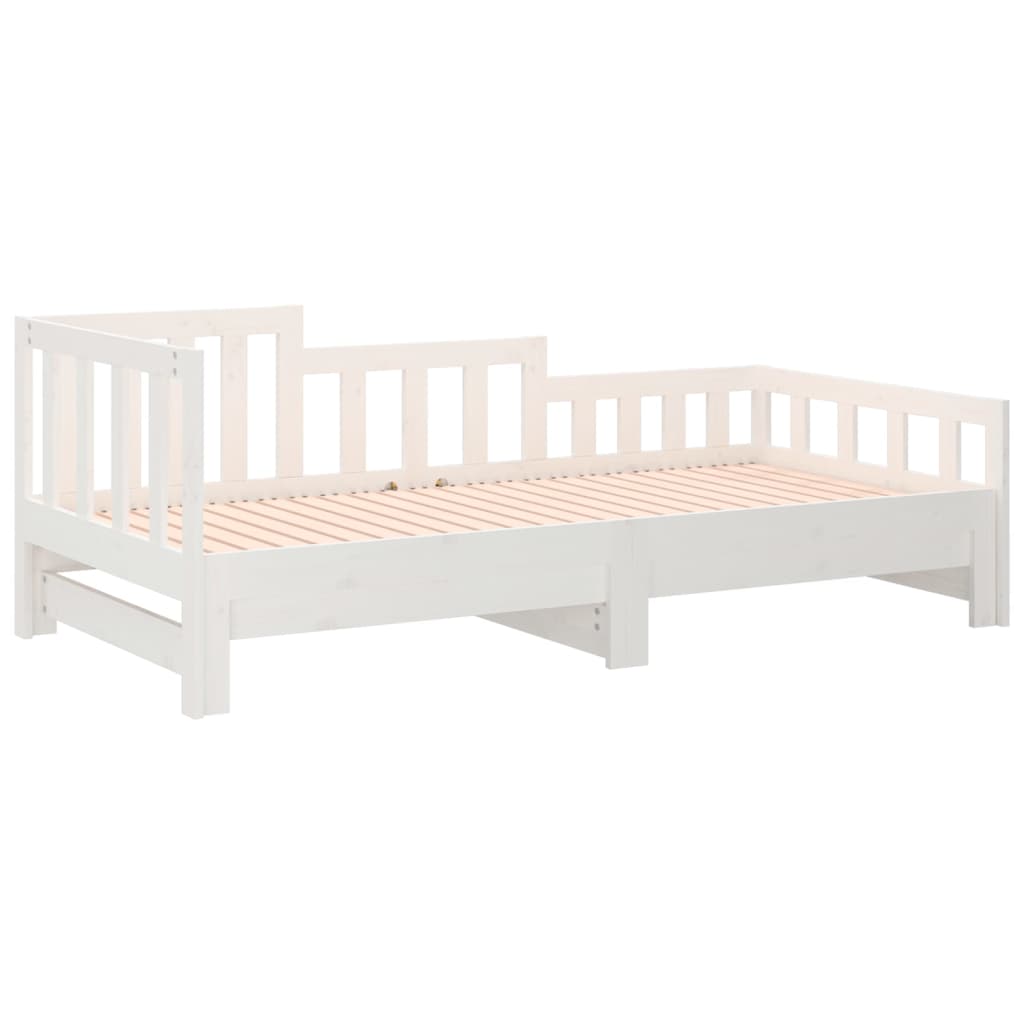 vidaXL Sofá cama extraíble sin colchón blanco 2x(90x200) cm