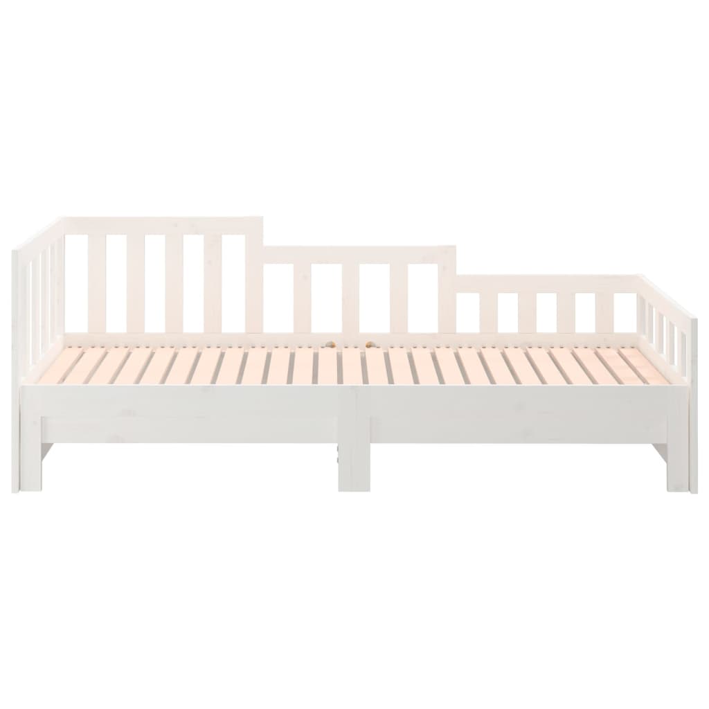 vidaXL Sofá cama extraíble sin colchón blanco 2x(90x200) cm