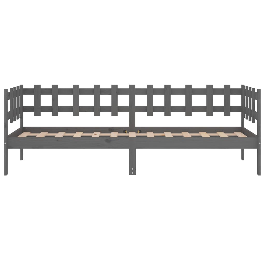 vidaXL Sofá cama sin colchón madera maciza de pino gris 80x200 cm