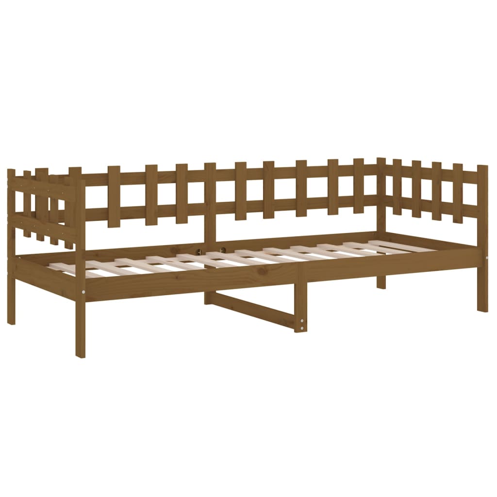 vidaXL Sofá cama sin colchón madera maciza pino marrón miel 80x200 cm