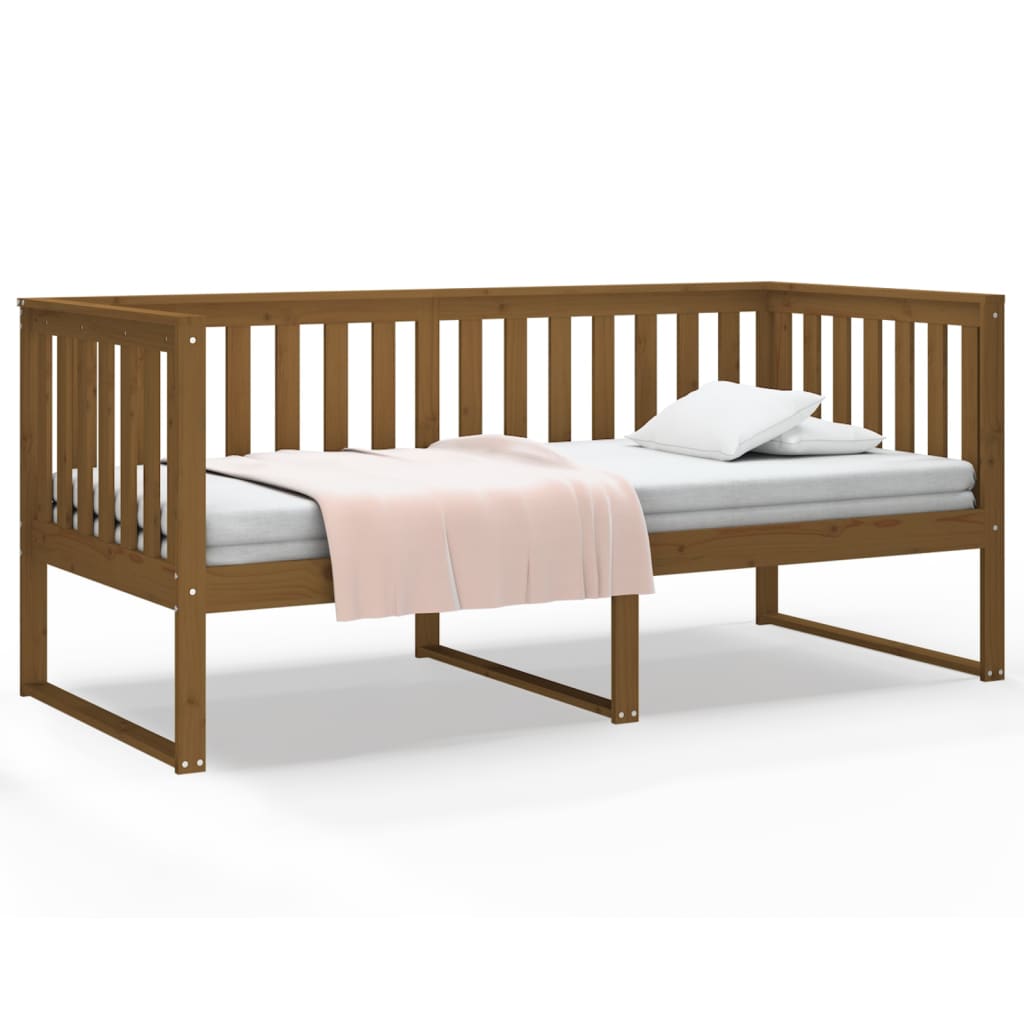 vidaXL Sofá cama sin colchón madera maciza pino marrón miel 90x190 cm