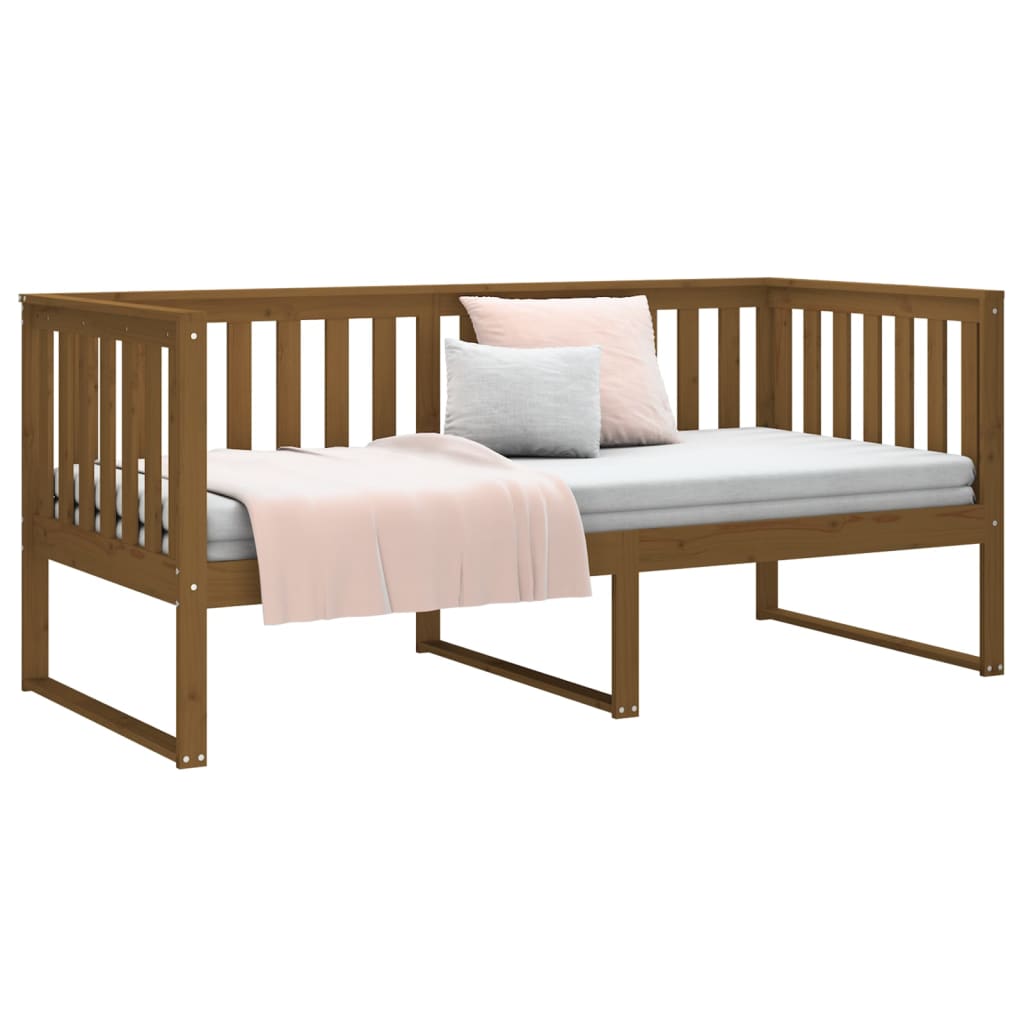 vidaXL Sofá cama sin colchón madera maciza pino marrón miel 90x190 cm