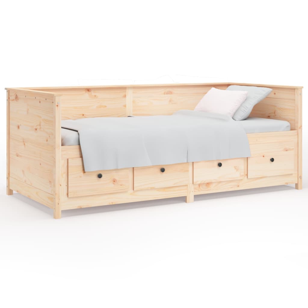 vidaXL Sofá cama sin colchón madera maciza de pino 80x200 cm