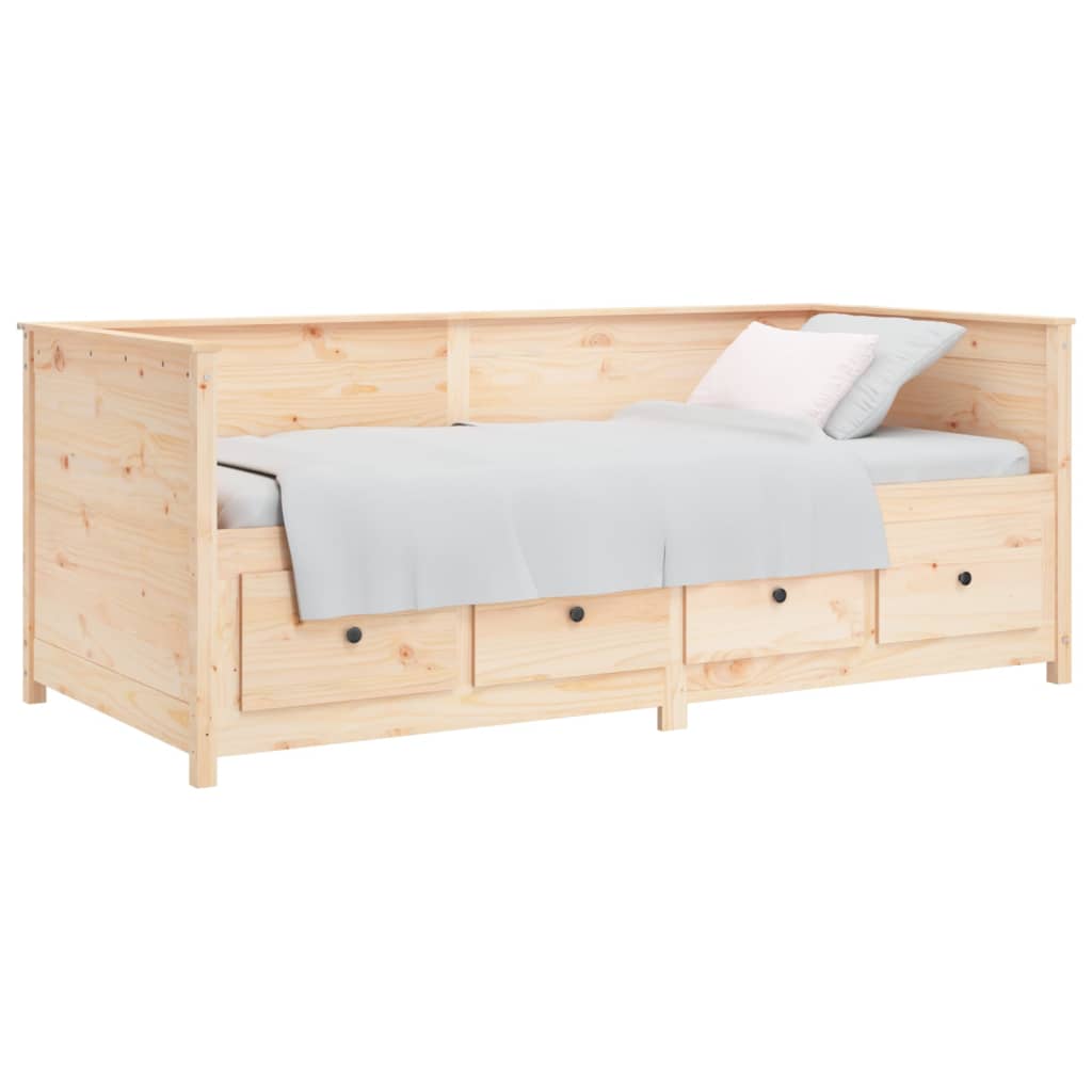 vidaXL Sofá cama sin colchón madera maciza de pino 80x200 cm