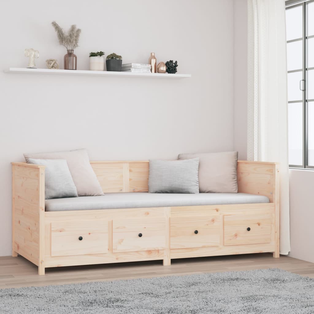 vidaXL Sofá cama sin colchón madera maciza de pino 80x200 cm