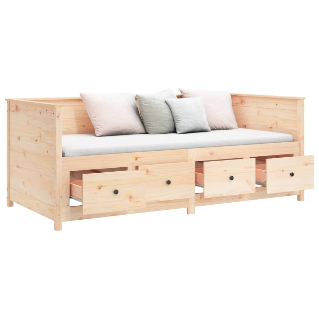 vidaXL Sofá cama sin colchón madera maciza de pino 80x200 cm