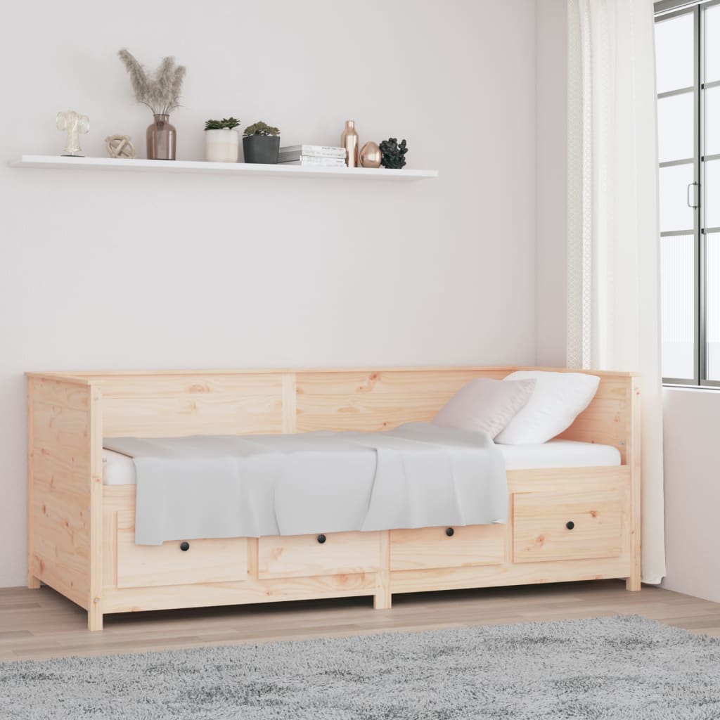 vidaXL Sofá cama sin colchón madera maciza de pino 80x200 cm