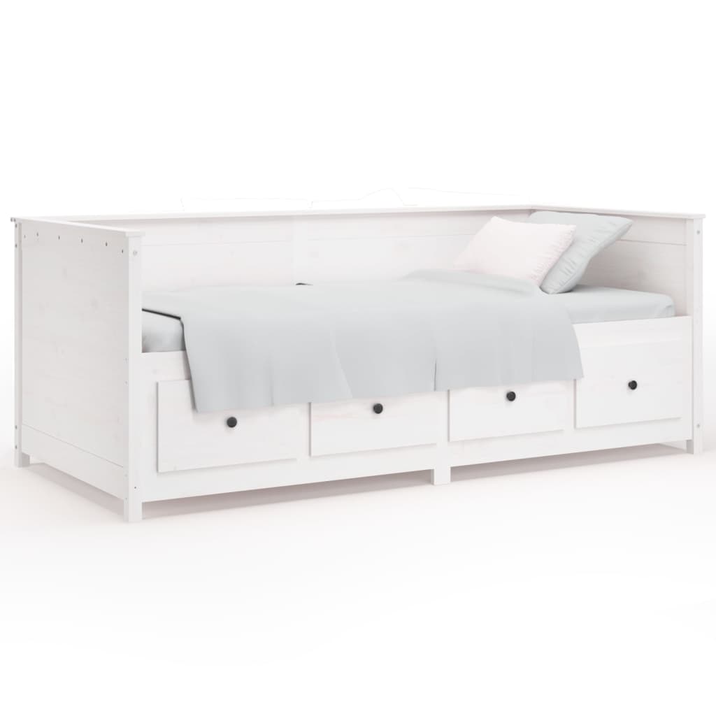 vidaXL Sofá cama sin colchón madera maciza de pino blanco 80x200 cm