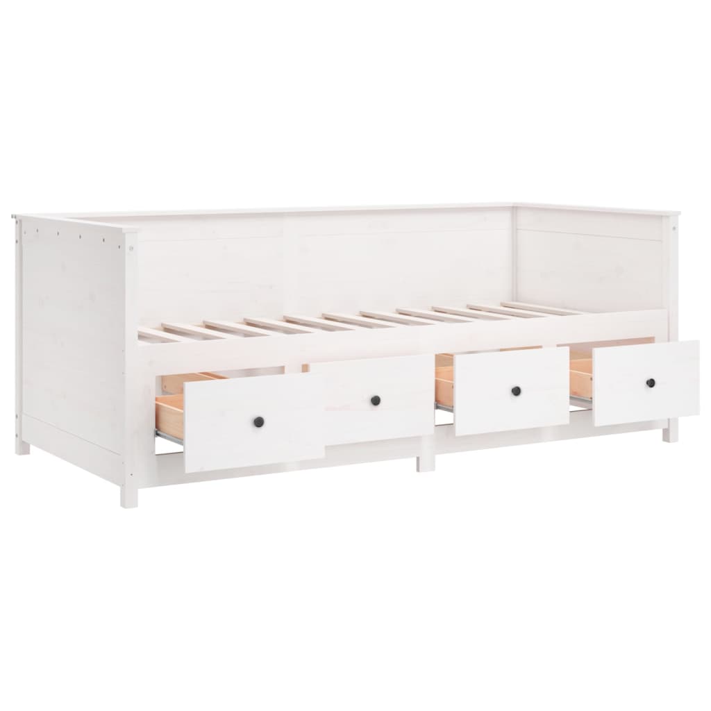 vidaXL Sofá cama sin colchón madera maciza de pino blanco 80x200 cm