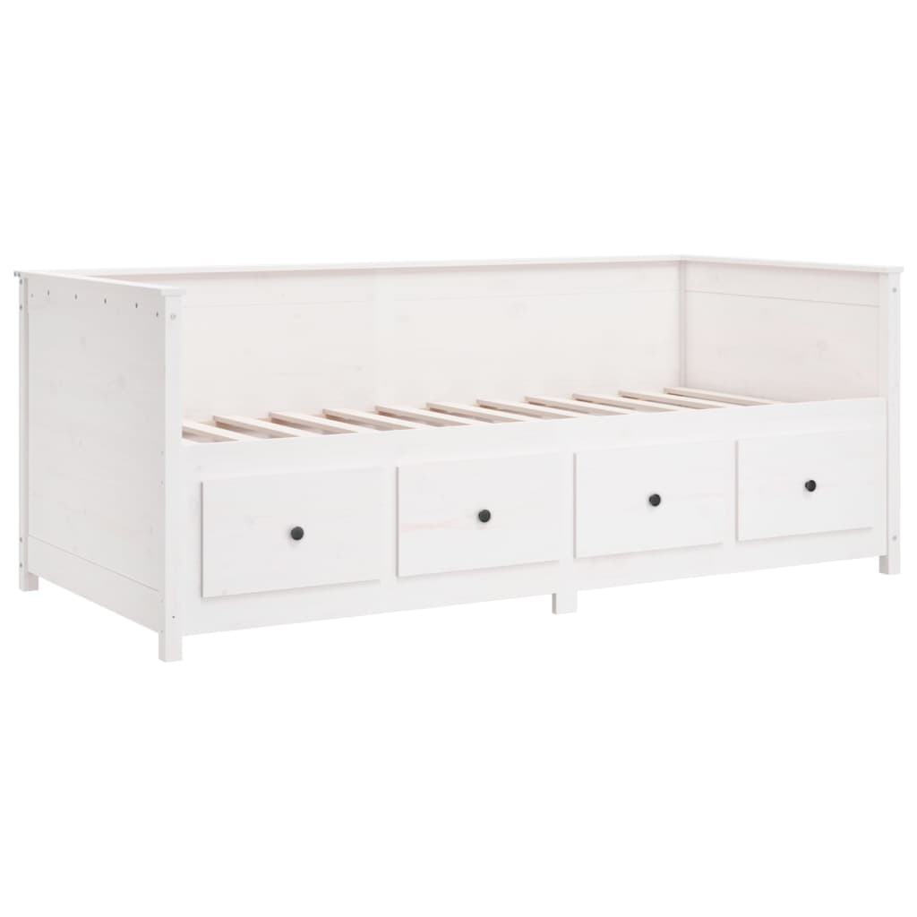 vidaXL Sofá cama sin colchón madera maciza de pino blanco 80x200 cm