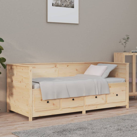 vidaXL Sofá cama sin colchón madera maciza de pino 90x190 cm