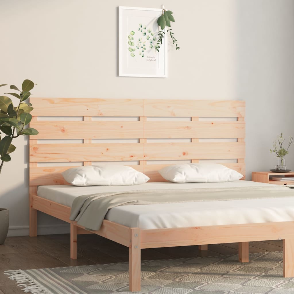 vidaXL Cabecero de cama madera maciza de pino 180x3x80 cm