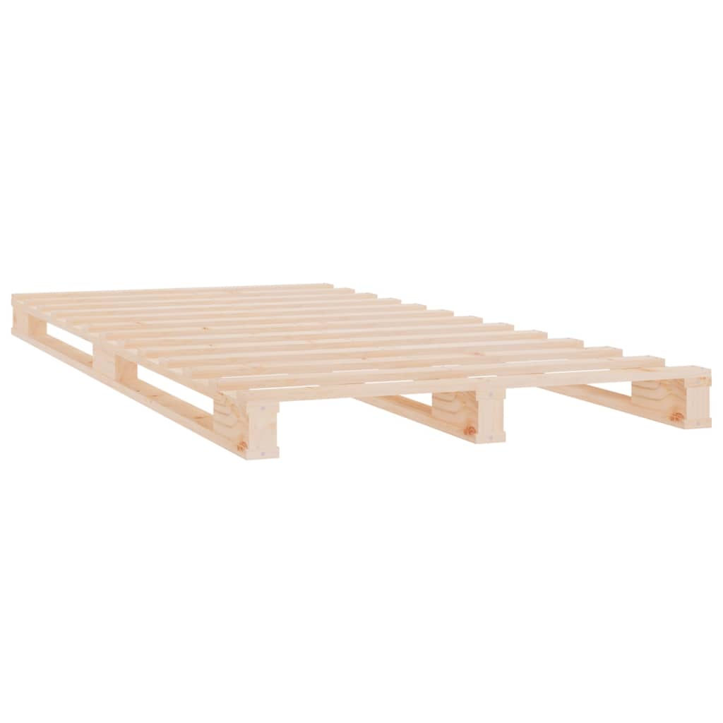 vidaXL Cama de palets madera maciza de pino 100x200 cm