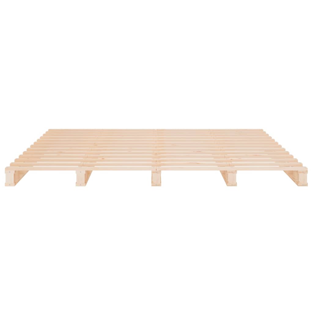 vidaXL Cama de palets de madera maciza de pino 140x200 cm