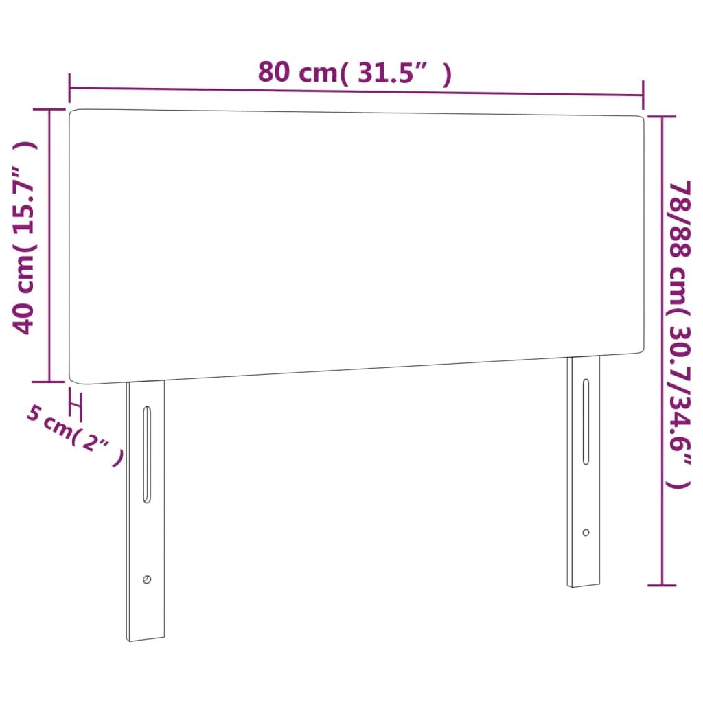 vidaXL Cabecero de tela gris oscuro 80x5x78/88 cm