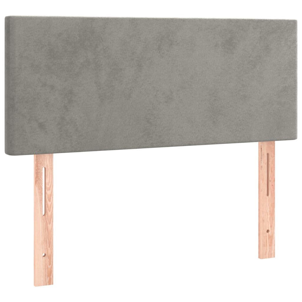 vidaXL Cabecero de terciopelo gris claro 80x5x78/88 cm