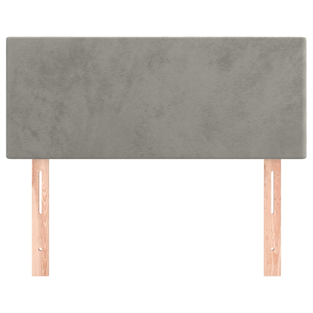 vidaXL Cabecero de terciopelo gris claro 80x5x78/88 cm