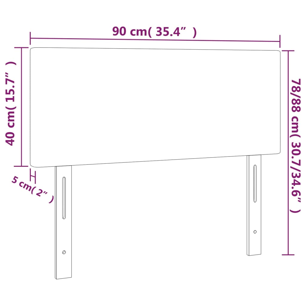 vidaXL Cabecero de tela gris claro 90x5x78/88 cm