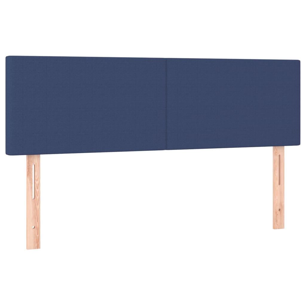 vidaXL Cabeceros 2 unidades tela azul 72x5x78/88 cm