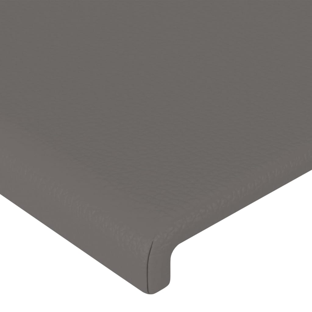 vidaXL Cabeceros 2 unidades de cuero sintético gris 80x5x78/88 cm