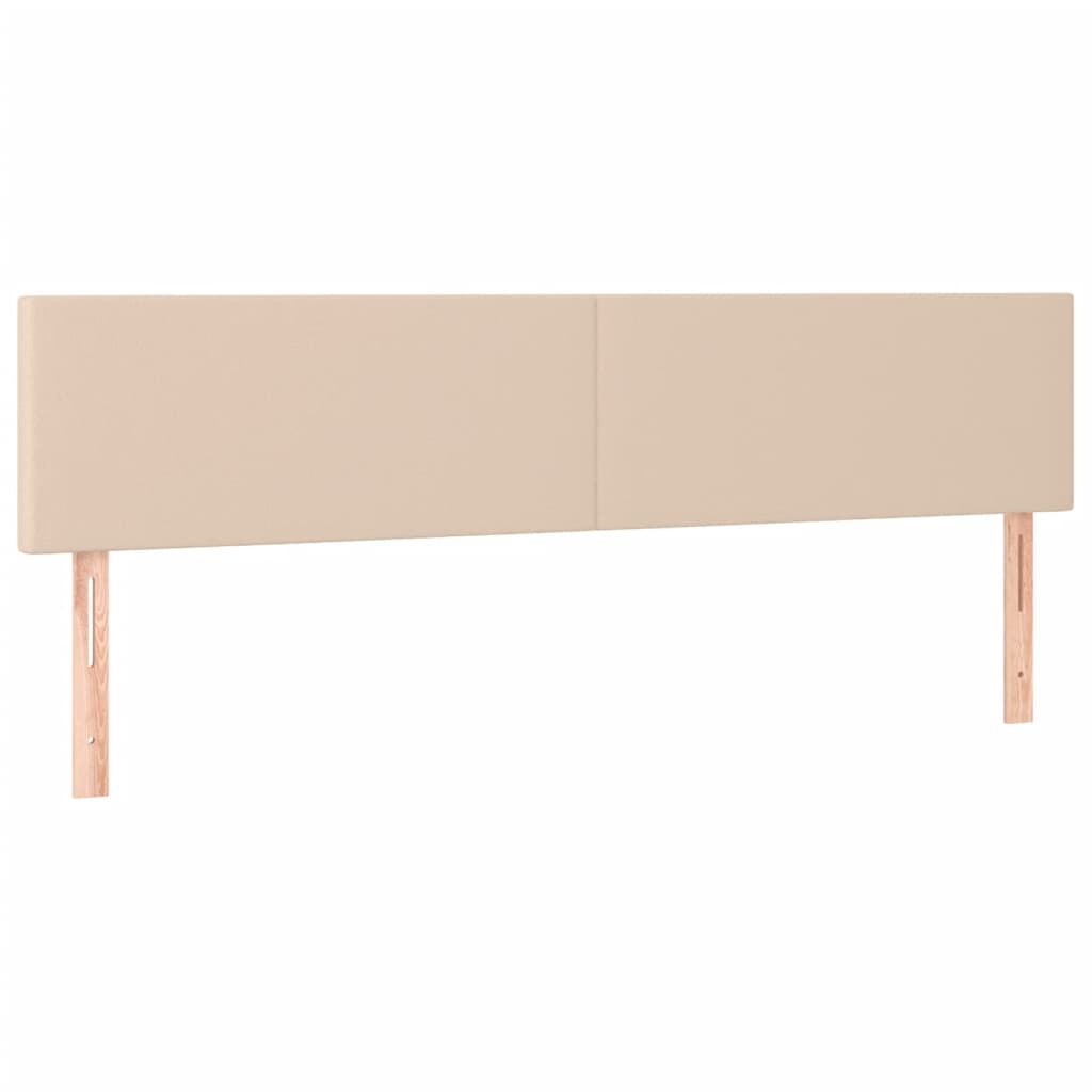 vidaXL Cabeceros 2 unidades cuero sintético capuchino 90x5x78/88 cm