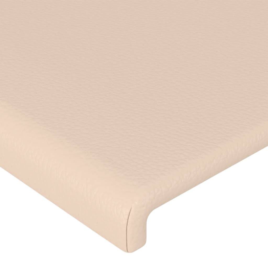 vidaXL Cabeceros 2 unidades cuero sintético capuchino 90x5x78/88 cm