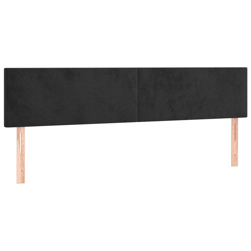 vidaXL Cabeceros 2 unidades de terciopelo negro 90x5x78/88 cm