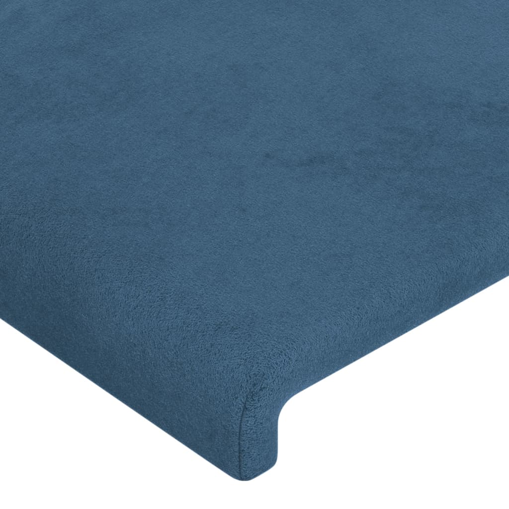 vidaXL Cabeceros 2 unidades de terciopelo azul oscuro 90x5x78/88 cm