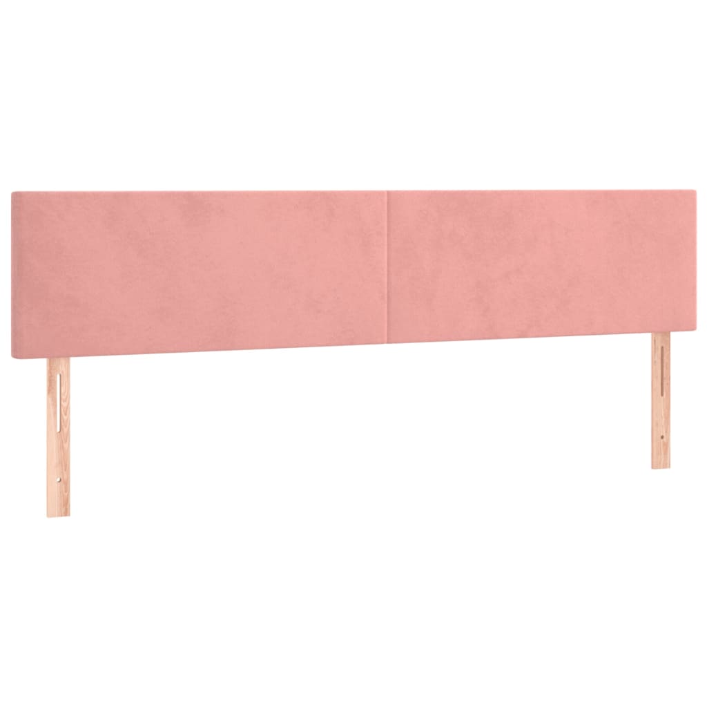 vidaXL Cabeceros 2 unidades de terciopelo rosa 100x5x78/88 cm