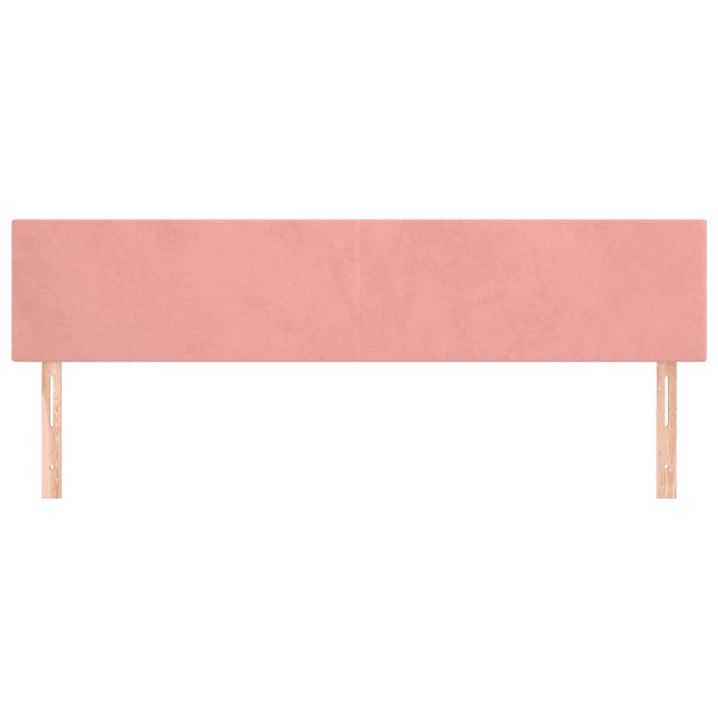 vidaXL Cabeceros 2 unidades de terciopelo rosa 100x5x78/88 cm