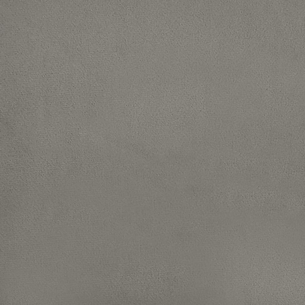 vidaXL Cabecero de terciopelo gris claro 90x5x78/88 cm