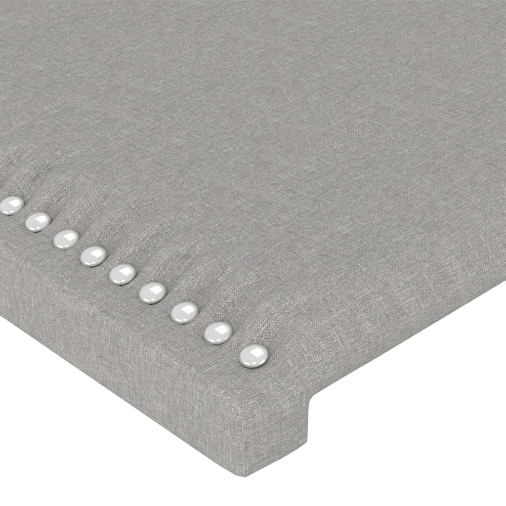 vidaXL Cabeceros 2 unidades tela gris claro 72x5x78/88 cm