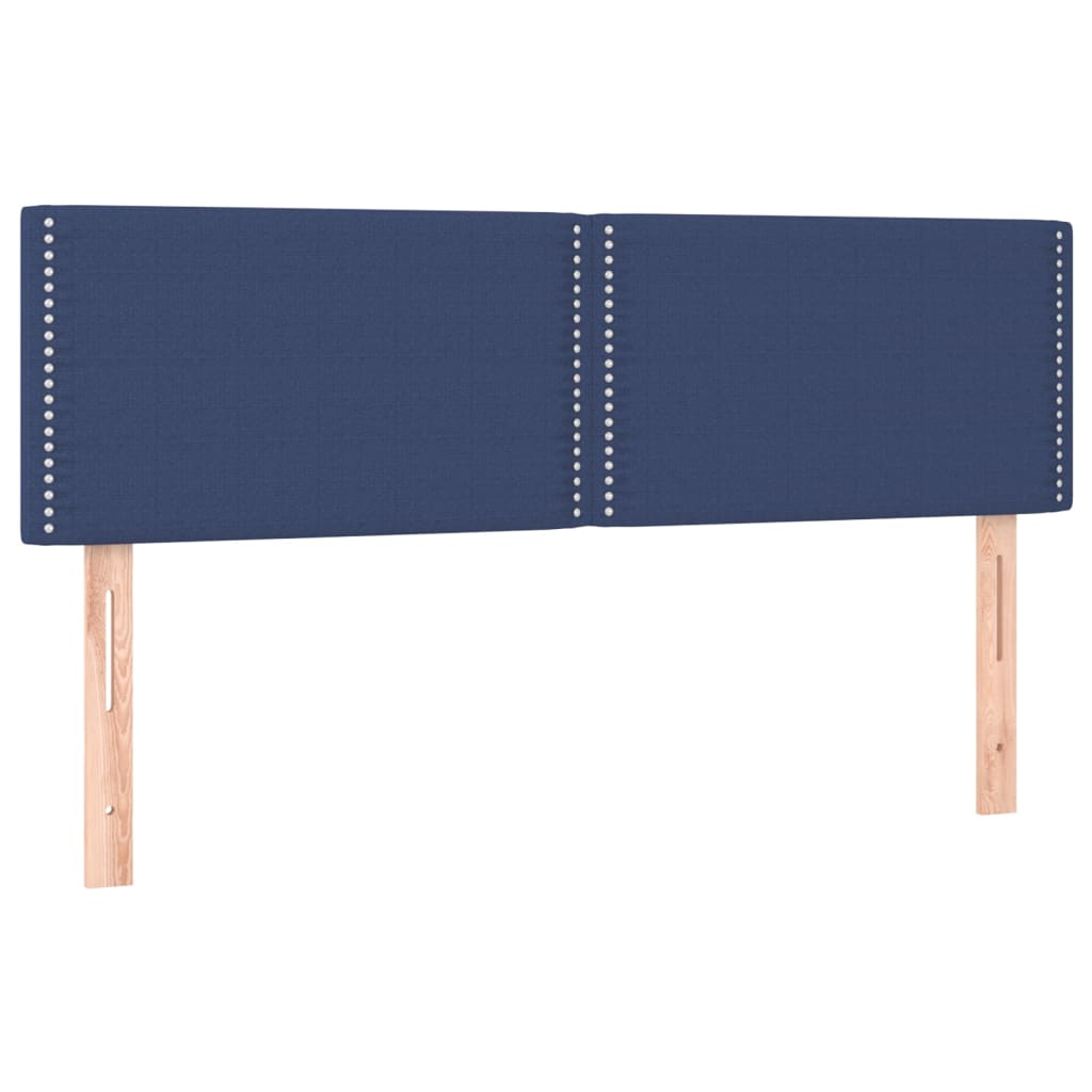 vidaXL Cabeceros 2 unidades tela azul 72x5x78/88 cm