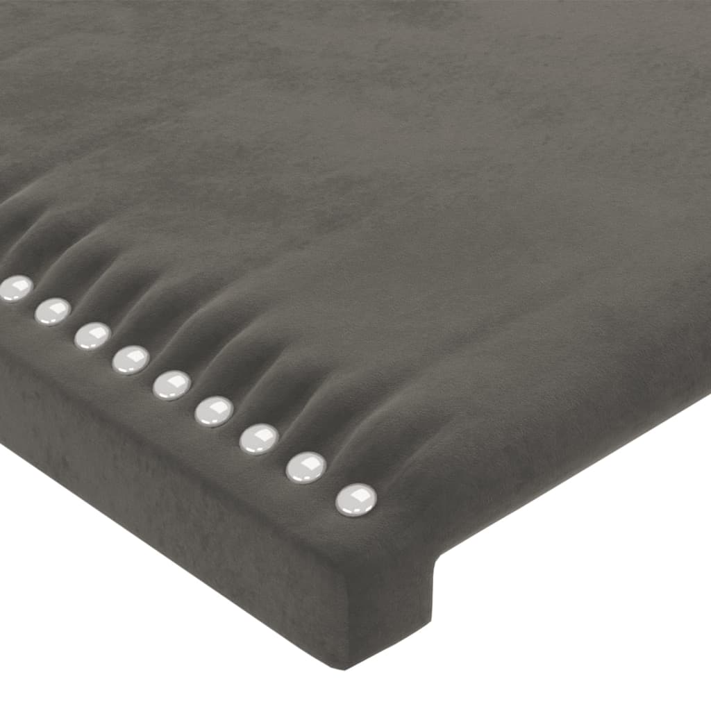 vidaXL Cabeceros 2 unidades terciopelo gris oscuro 72x5x78/88 cm