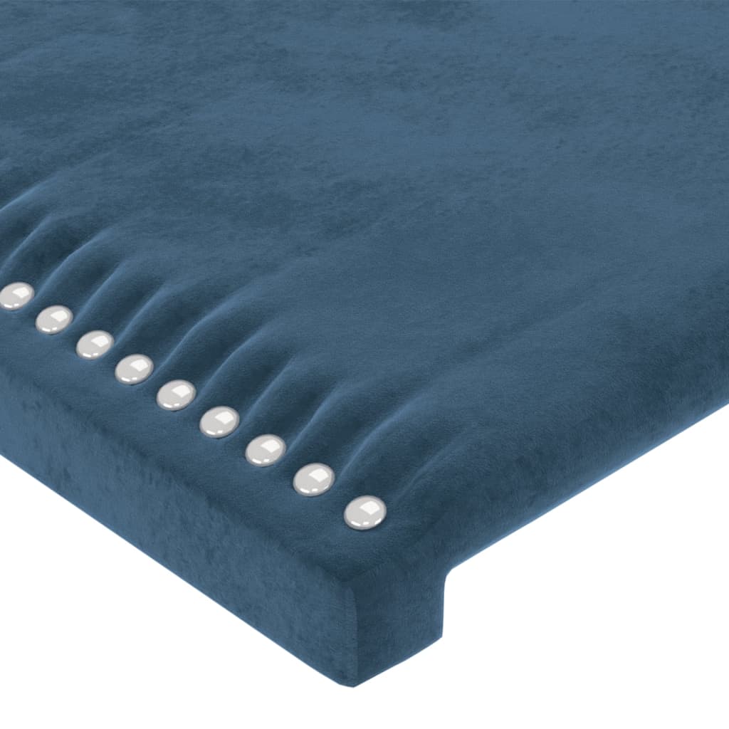 vidaXL Cabeceros 2 unidades de terciopelo azul oscuro 90x5x78/88 cm