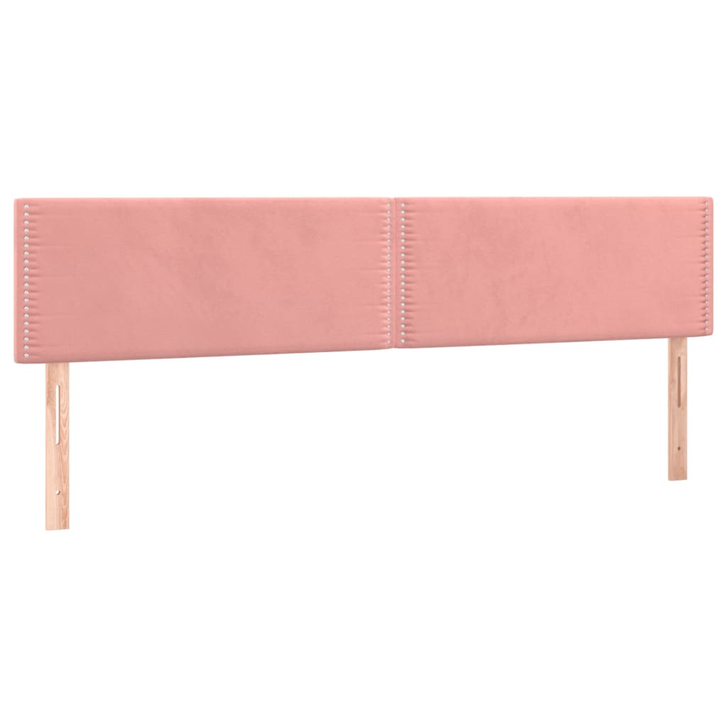 vidaXL Cabeceros 2 unidades de terciopelo rosa 100x5x78/88 cm