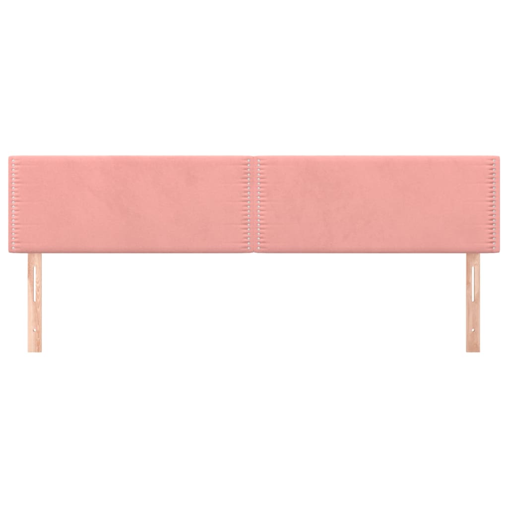 vidaXL Cabeceros 2 unidades de terciopelo rosa 100x5x78/88 cm