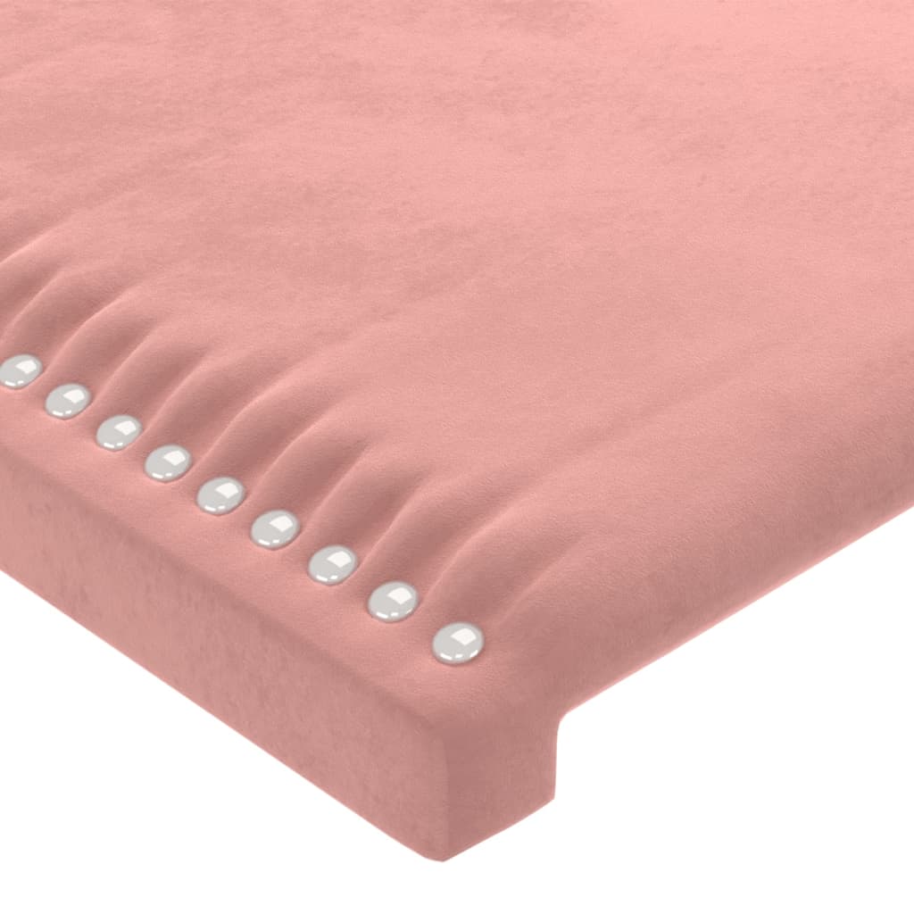 vidaXL Cabeceros 2 unidades de terciopelo rosa 100x5x78/88 cm