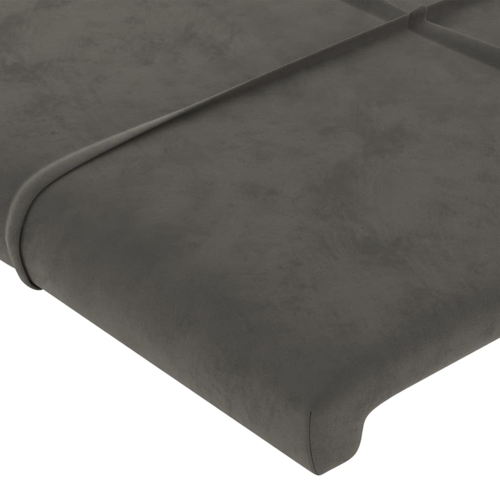 vidaXL Cabecero de terciopelo gris oscuro 90x5x78/88 cm