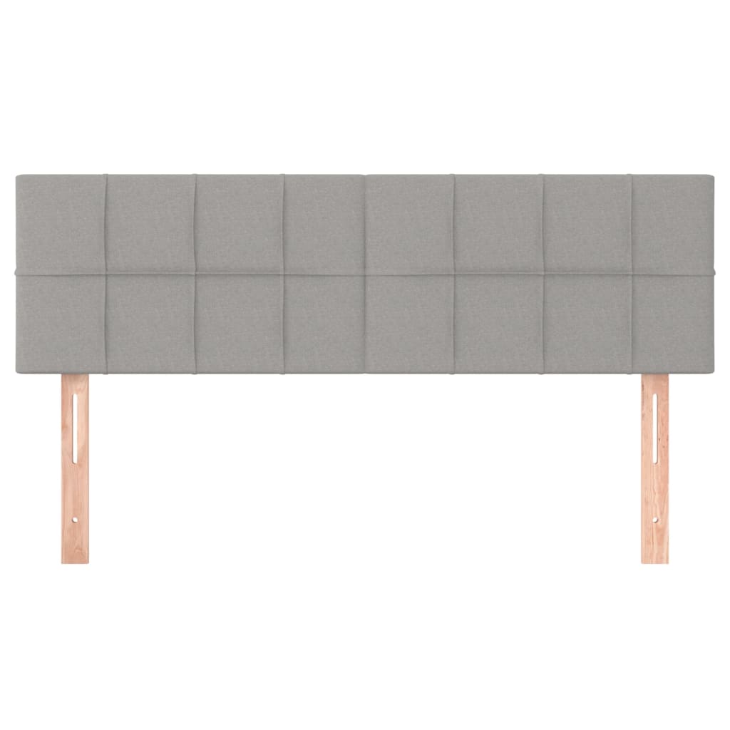 vidaXL Cabeceros 2 unidades tela gris claro 72x5x78/88 cm