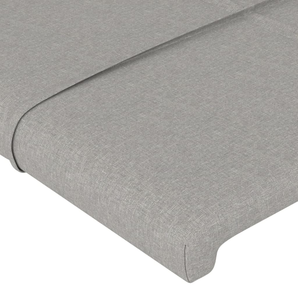 vidaXL Cabeceros 2 unidades tela gris claro 72x5x78/88 cm