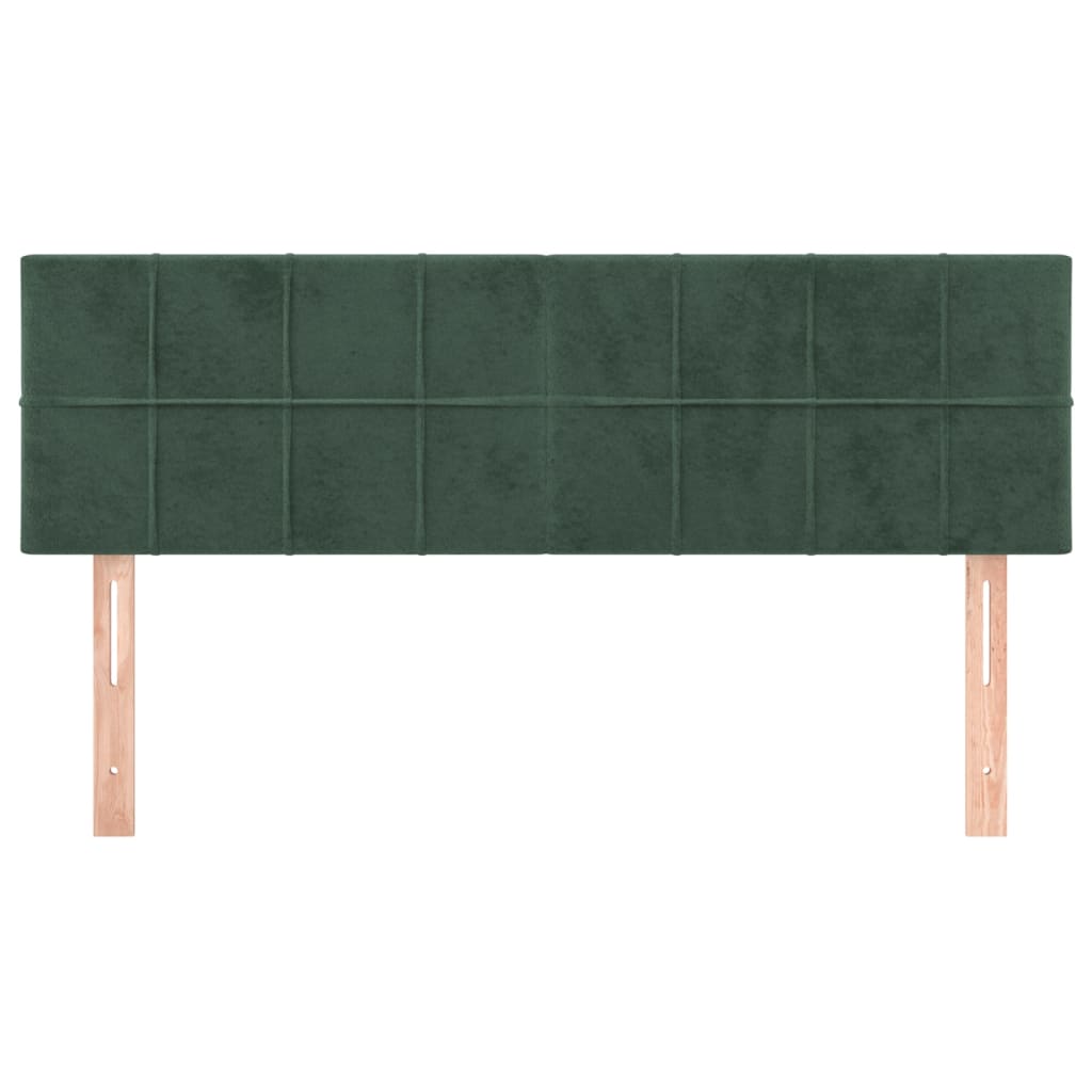 vidaXL Cabeceros 2 unidades terciopelo verde oscuro 72x5x78/88 cm