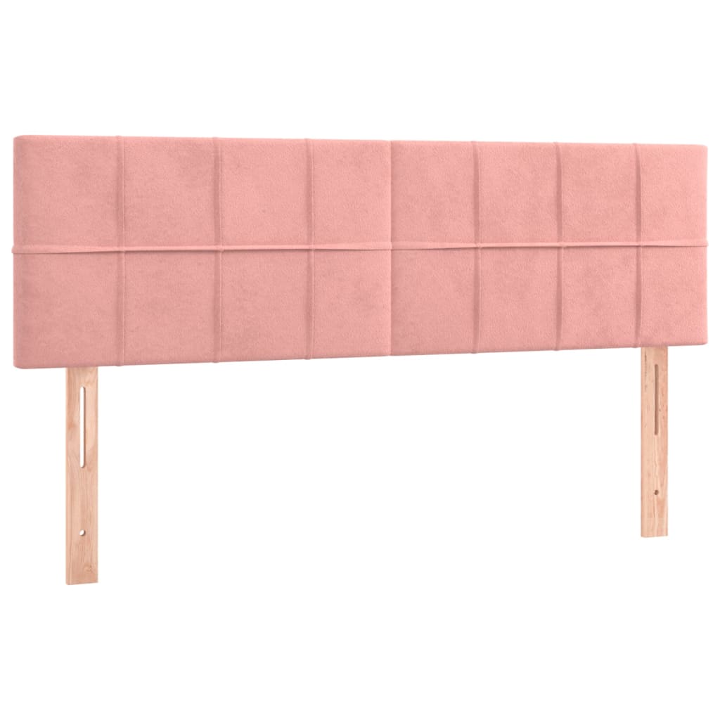 vidaXL Cabeceros 2 unidades terciopelo rosa 72x5x78/88 cm