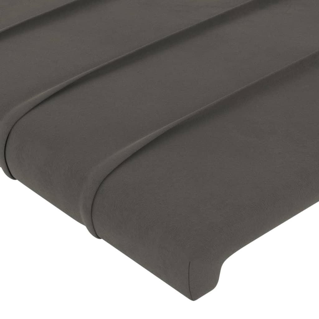 vidaXL Cabecero de terciopelo gris oscuro 90x5x78/88 cm