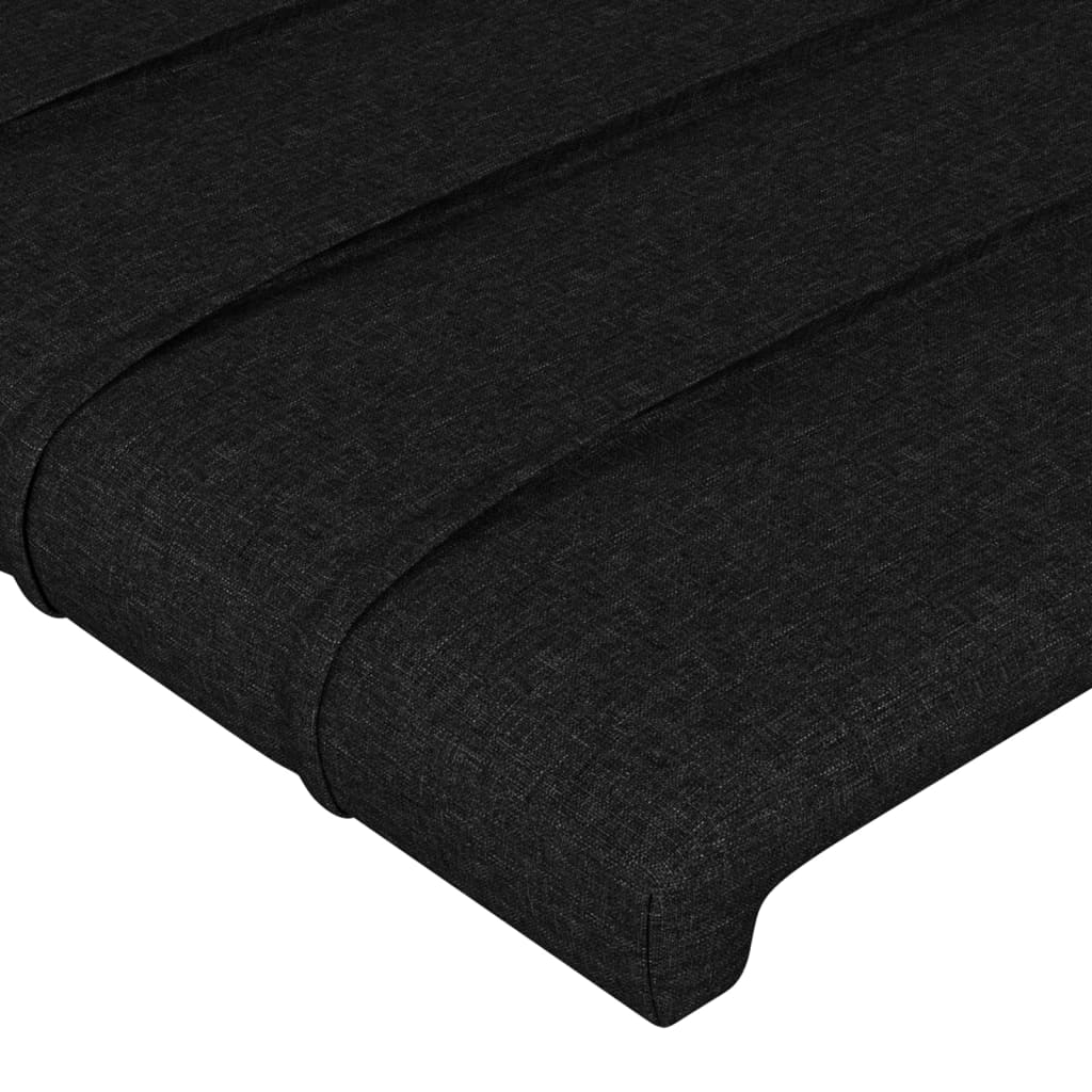 vidaXL Cabeceros 2 unidades tela negro 72x5x78/88 cm