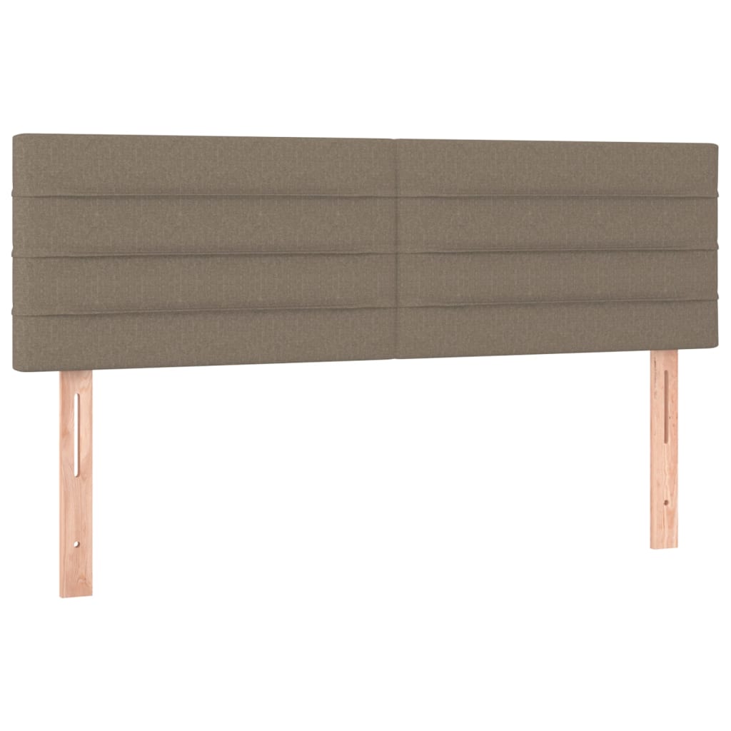 vidaXL Cabeceros 2 unidades tela gris taupe 72x5x78/88 cm