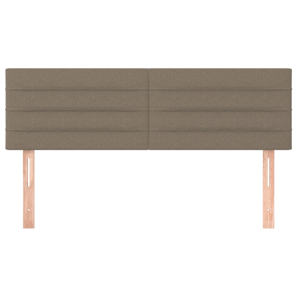 vidaXL Cabeceros 2 unidades tela gris taupe 72x5x78/88 cm