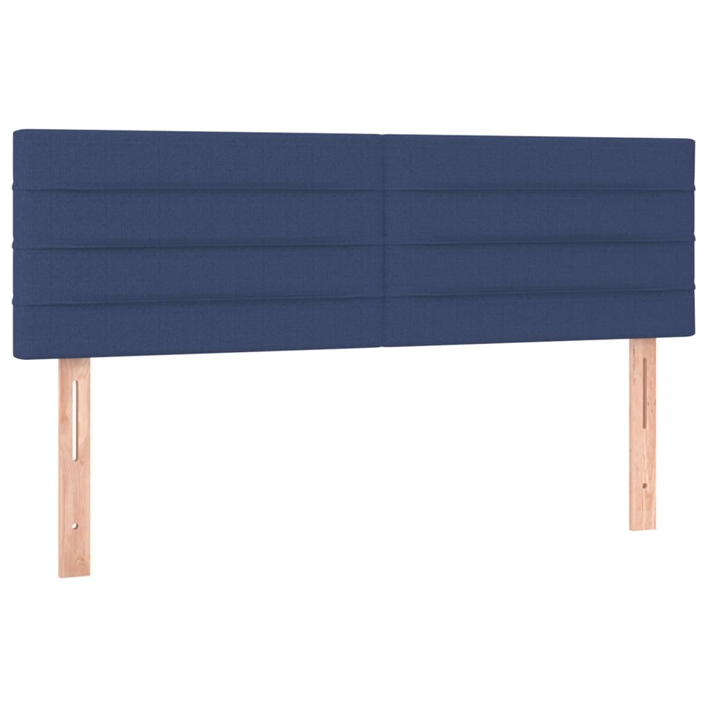 vidaXL Cabeceros 2 unidades tela azul 72x5x78/88 cm